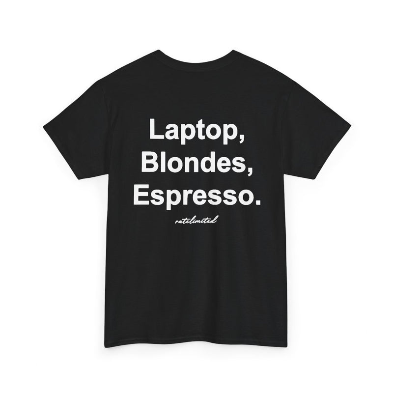 Laptop, Blondes, Espresso.